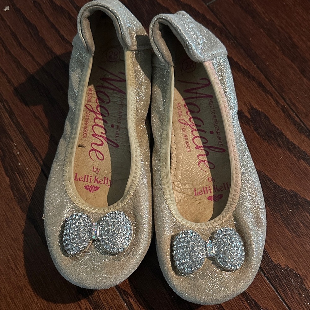 Sparkling Silver Kids Dress Shoes